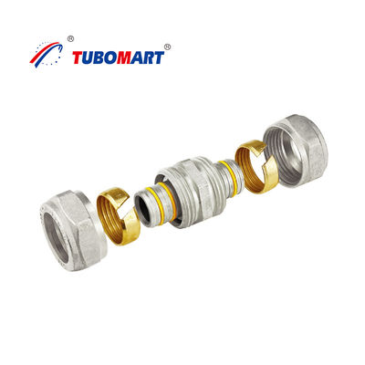 Çıkarılabilir Düz Pex Sıkıştırma Fittings With Chrome Plated Finish