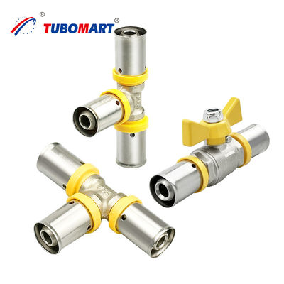 Brass Push To Connect Press Sanayi Ayarları PEX AL PEX borusu için kurşunsuz
