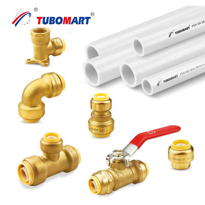 Kurşunsuz Bakır Götürme Fittings PN10 / PN16 1/2 Pex Götürme Fit Koplama