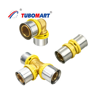 OEM TH Profil Basın Fittings 16mm - 32mm Multilayer Pipe Pex-Al-Pex için