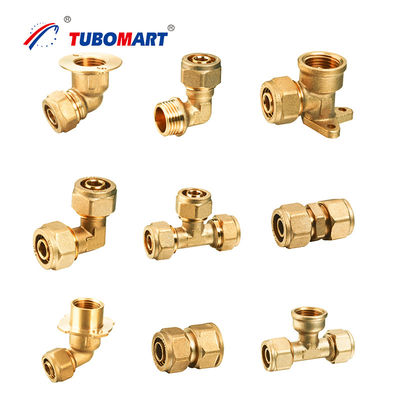 Erkek Pex Sıkıştırma Fittings Korozyona Dirençli Chrome Plated Finish ile