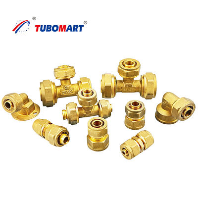 Sıkıştırma Bakır Pex Crimp Fittings Pex Çok Katmanlı Su Boruları için Çıkarılabilir