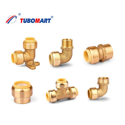 CW617N Kurşunsuz Pex İtme Fittings Bağlanmak İçin İtmek Bakır Pex Boru Birliği