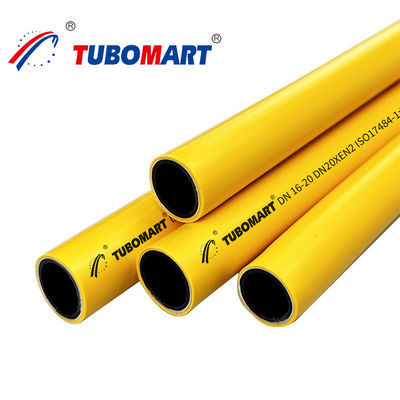 Pex Al Pex Gaz Boruları OD 16mm - 32mm Çok Katmanlı Sarı Pex Gaz Tüpleri