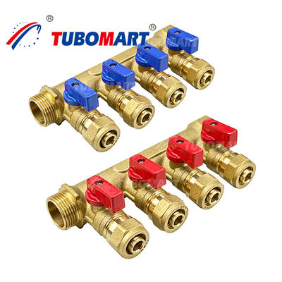 Yüksek Performanslı Bakır Pex Manifold 2 - 12 Yolu Su tesisat Manifold