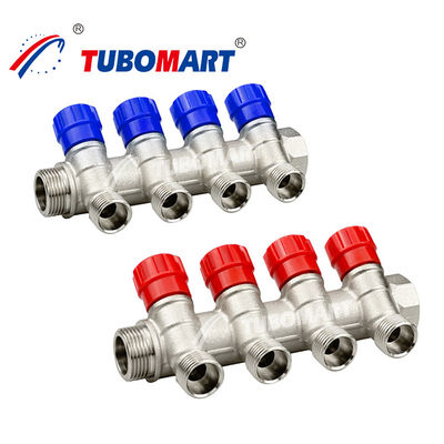 Bakır Pex boru manifold 2 - 12 Port Su Yeraltı Isıtma manifold