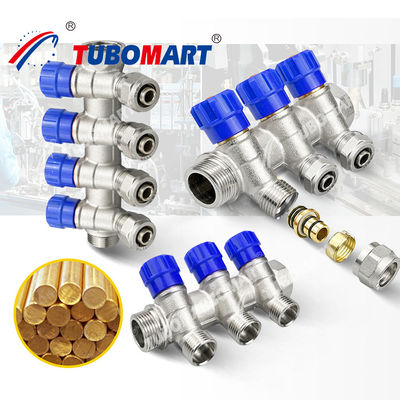 2 - 12 Çıkışlar Brass Pex Manifold Pex manifold sistemleri Evde iyileştirme için