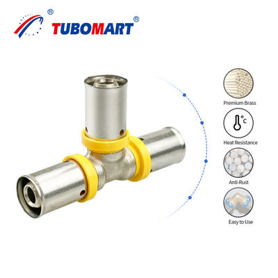 Su / Gaz boruları duş hortumu için 3/4 Inch Brass Pex Press Fittings