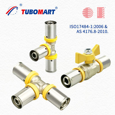 Duş hortumu gaz boruları için tesisat Pex Press Fittings 3/4 inç