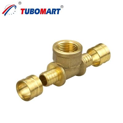 Brass Pex Crimp Fittings 200 Psi Basınç Nitelikli Tesisat Çöp Fittings