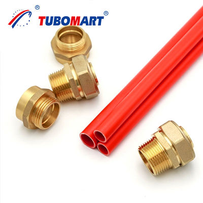 Yüksek sıcaklık PEX B boru armatürleri Crimp Fitting Push In Fitting ISO9001