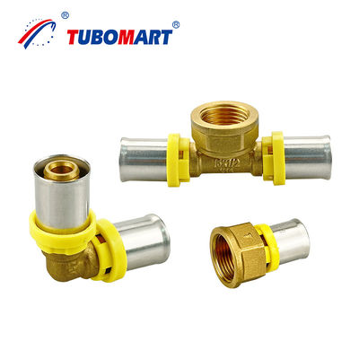 Bakır PEX Basın Fittings PEX Tüpleri için Basın Uyumlu Bağlantı Doğal bakır veya özel
