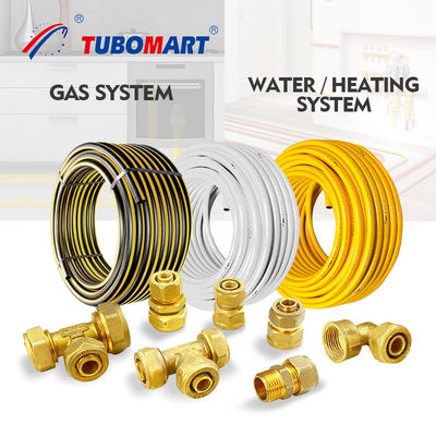 Erkek Pex Sıkıştırma Fittings Chrome Plated Finish ISO 9001 / 9002 Sertifikalı