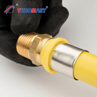 Tubomart Özel Doğal Gaz PEX A Boru Fittings PEX AL PEX Boru Brass Press Fittings