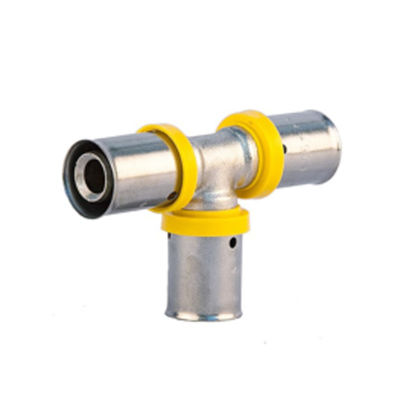 CW602N Gaz PEX AL PEX boruları için baskı bağlantı armatürleri ISO 9001 / ISO17484 sertifikalı