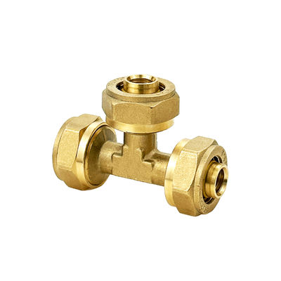OEM PEX AL PEX Gaz borusu Bakır Koplama Adaptörü Soket Tesisat Boru Fittings Dirseği Tee Sıkıştırma Fittin