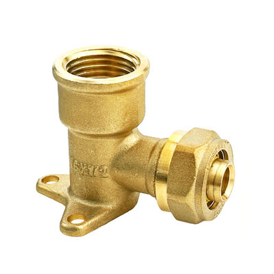 ISO14001 Precision CNC Brass Pipe Fit Pex İçme Su Sistemleri için Sıkıştırma Fit