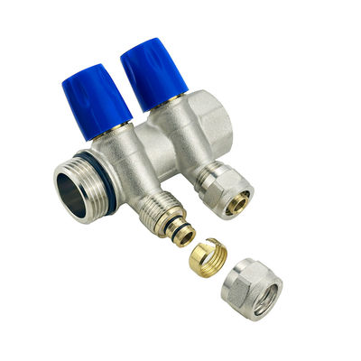 Özel Boyut 2-6 Ways Brass Pex Tesisat Manifold For Tubomart