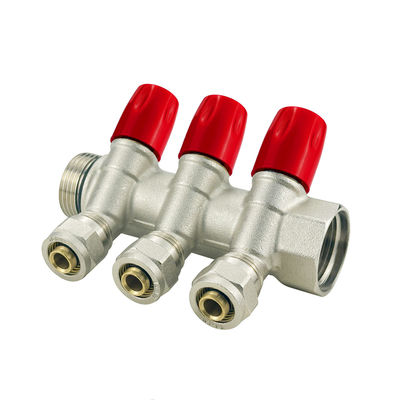 Normal sıcaklık ortamı için özel boyutlu Brass Pex Manifold 2-6ways