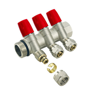 Valf malzemesi Brass Brass Pex Manifold 2-6 Ways ve özelleştirilmiş boyut