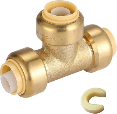 Tubomart OEM Pirinç Kurşun Free Push Fitting Shark Isırık 1/2 inç 3/4 inç boru bağlantı