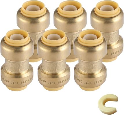 Bakır Alaşım Tüp Fittings 10mm / 12mm / 14mm PEX boru Reducer Düz Kaynak Bağlantı Kalıp Tees Model Kompresyon Başı