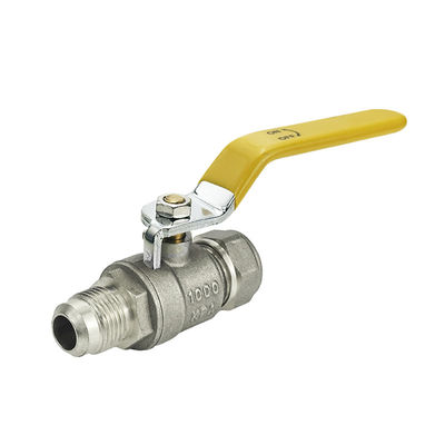 SAI Yüksek Kaliteli Kalıp Bakır Gaz Kontrol Valfi Gaz Sistemi için Sarı Elli Top Valfi