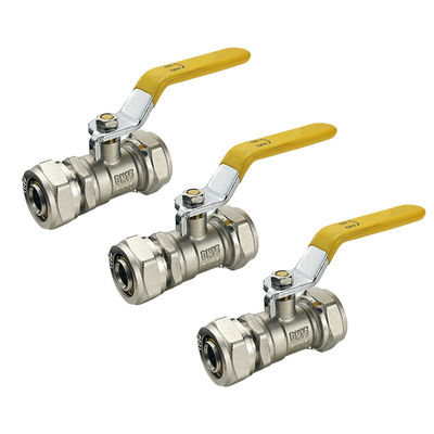 Tubomart 1/2 3/4 Inch Sarı El Gaz Kontrol Valfi Gaz Valfi için Bakır Top Valfi