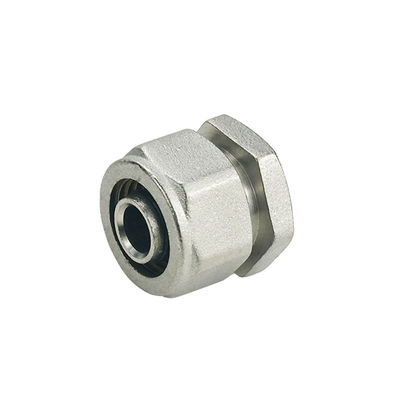 Pex Al Pex için bakır renk veya nikel kaplamalı Pex sıkıştırma armatürleri ISO17484-1/AS4176.8 Sertifikası NPT/BSP iplik tipi