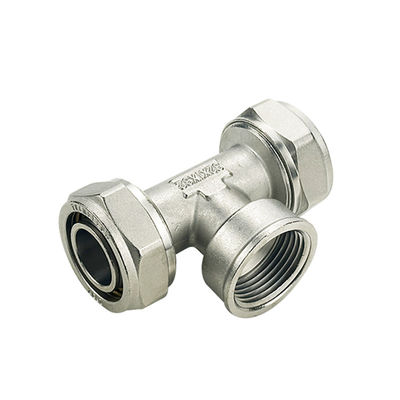 Sertifikalı ISO17484-1 Pex Tee Çubuk Fittings Brass HPb 58-3A tesisat için