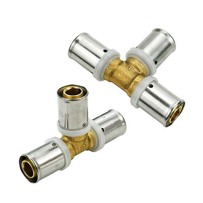 OEM Fabrika Pex Boruları için Bakır Fittings MET M Profili CSTB AENOR WRAS Onaylı Çok Katmanlı Boru Fittings Bakır Basın Fittings