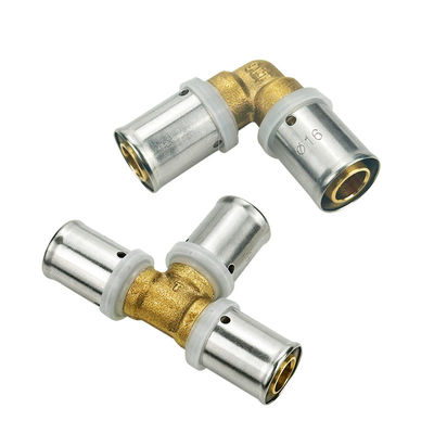 Ücretsiz Örnek Bakır Crimp Pex Fitting 3/4 Inch PEX Tesisat Bağlantısı Dirseği Tee Union Adaptörü PEX boru Fittings gaz için