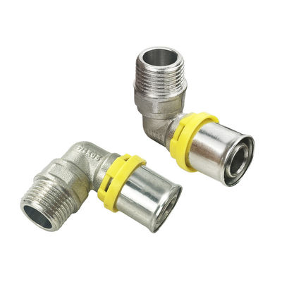 PEX için korozyona dayanıklı baskı armatürleri AL PEX boruları PEX uyumlu ve özelleştirilebilir doğal tunç RENGİ GAS için