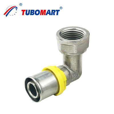 OEM gaz boru armatürleri oturan tunç dirseği doğal gaz boru armatürleri Pex boru baskı armatürleri zemin ısıtma