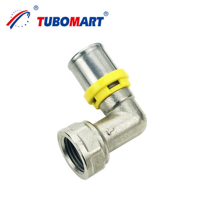 Tubomart Çöp tesisat sistemi Pex Al Pex Pres TH Tipi Fittings Doğal Bakır Rengi HPB58-3A Gaz için vücut malzemesi
