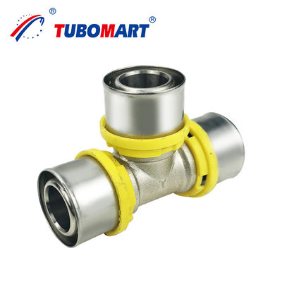 OEM Fabrika Gaz Sistemi için Bakır Ayarlar Pex Al Pex Boru TH Profili Tee Ayarları Onaylandı