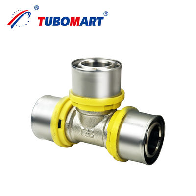 Özel Pex Al Pex Basın Fittings Brass HPb 58-3A veya DZR Brass CW 602N Pex Tubing Uyumluluk Gazı için