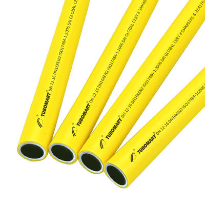 Yüksek Basınçlı 16-32mm Sarı Boru Gaz PEX-AL-PEX Boru Su Gaz Sistemi için Kompozit Boru