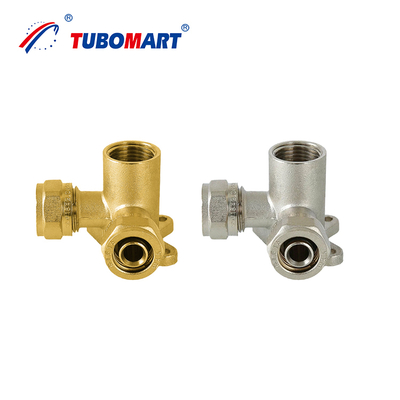Tubomart Sıhhi Tesisat Malzemeleri Gaz PEX Bağlantı Parçaları Pirinç 16-32MM Eşit Soket PEX Al Pex Sıkıştırma Bağlantı Parçaları