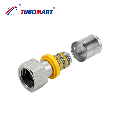 OEM Üreticisi PEX Al PEX Bağlantı Elemanları Gaz Boru Sistemi 16-32mm Pirinç Pres Tesisat Pres Bağlantı Elemanları