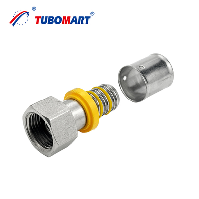 PEX AL PEX Uyumlu boru Brass Press Fitting Gaz boru sistemi için kurşunsuz ve düşük bakım 16-32mm
