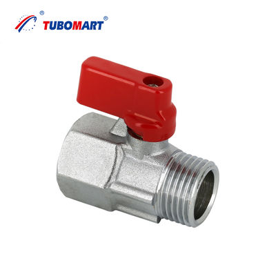 Tubomart Mini Brass Elektroplated Ball Valve Su Gazı ve Yağ için Yüksek Sıcaklık Kontrolü Özel OEM Destek
