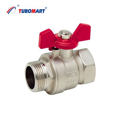 TUBOMART OEM El El Bakır Top Valfi Dış Fil 1/2'''-2' ile Su ve Gaz Tedarikçiliği için