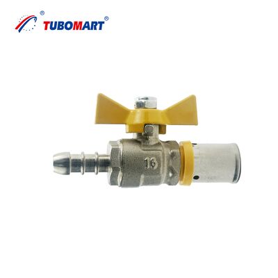 OEM PRESS GAS HOSE BALL VALVE BUTTERFLY HANDLE S1216*8 HOSE TAIL 8MM ve gaz kullanımı için 10MM