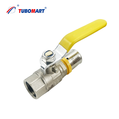 Çeşitli katmanlı Pex Al Pex boruları için press pirinç armatürler, press küre valfleri Kalıplaşmış Süreç ISO17484 ISO9001 Sertifikalı hassas gaz akışı kontrolü