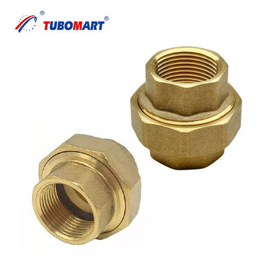 TUBOMART OEM Güvenilir Tedarikçi Bakır Fittings Kadın Sıcak ve Soğuk Su Boru Sistemi için Düz vida Fittings